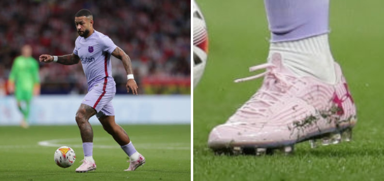 Memphis Depay Debuts Pink Under Armour Boots Footy Headlines